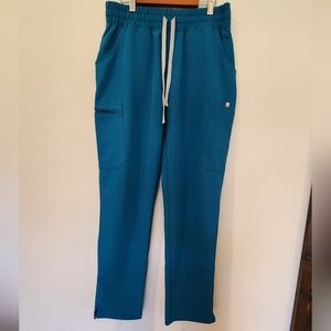 FIGS Pacific Blue Yola High Waisted Petite Skinny Scrub Pant Women's Size Small
